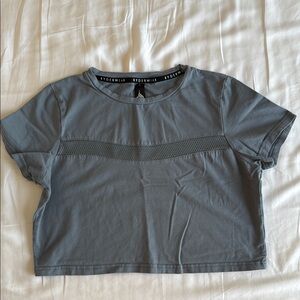 Ryderwear Gray Boxy Crop Tee Short Sleeve